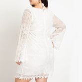 Plus Size Savannah White Mini Dress